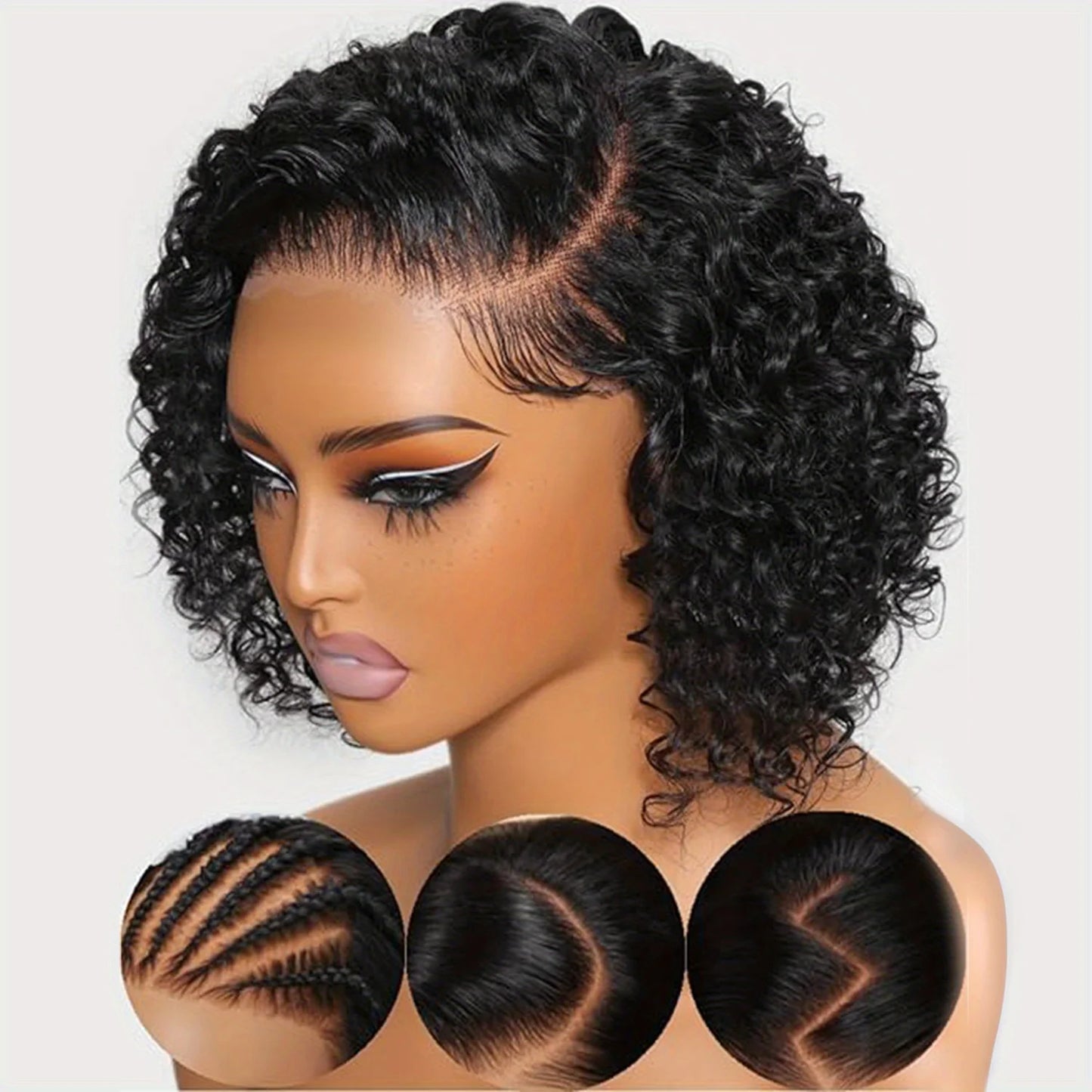 Fiumer Burmese Deep Wave Lace Front Human Hair Wig