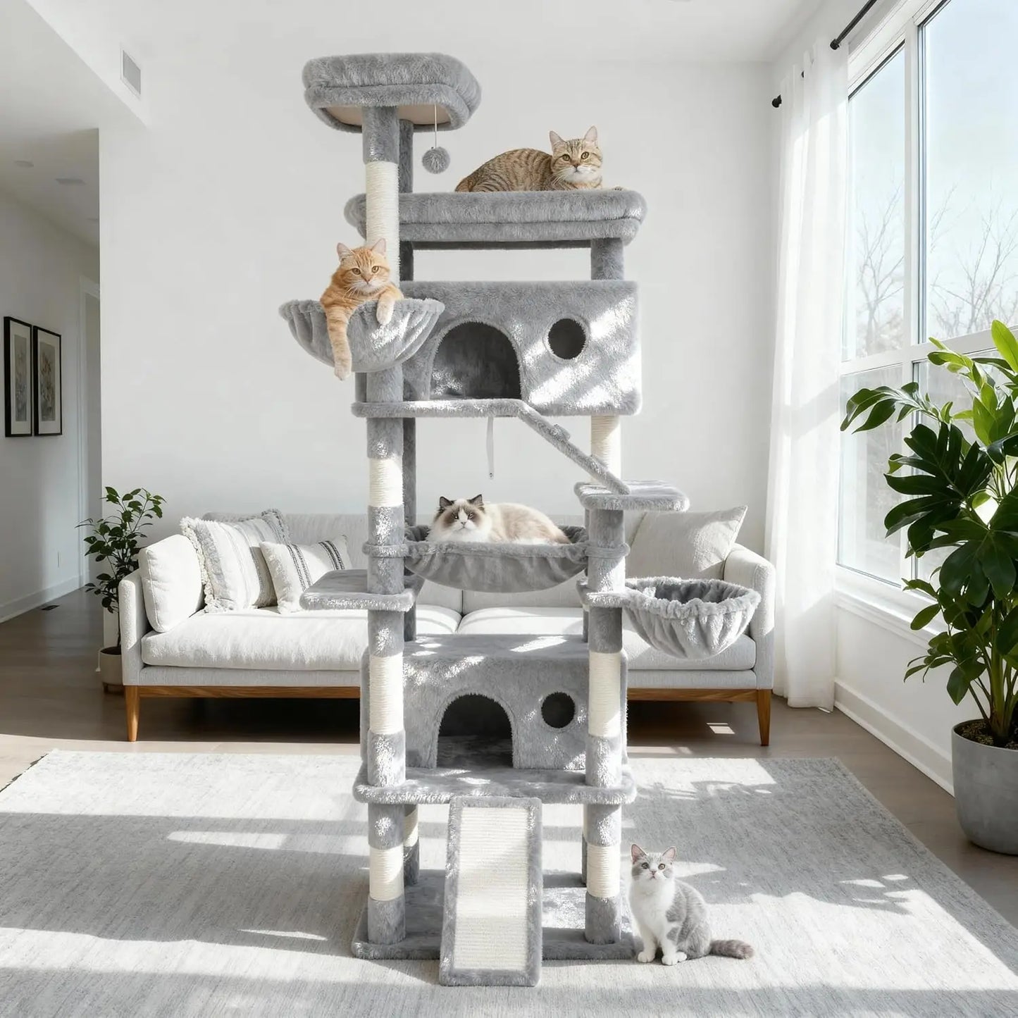 Cat Tree Tower With Scratching Posts Perches And Caves