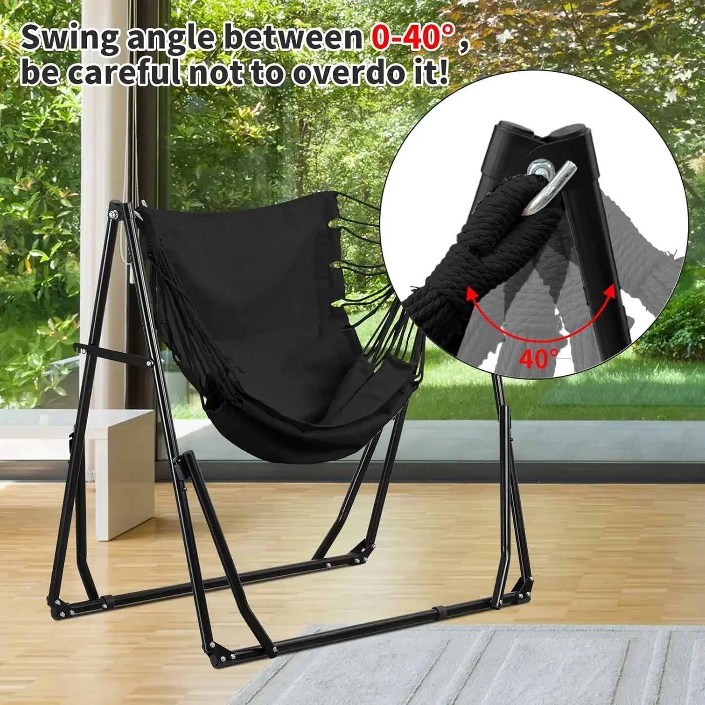 2 In 1 Hammock With Stand Multifunction Outdoor Swing Chair Portable Heavy Duty