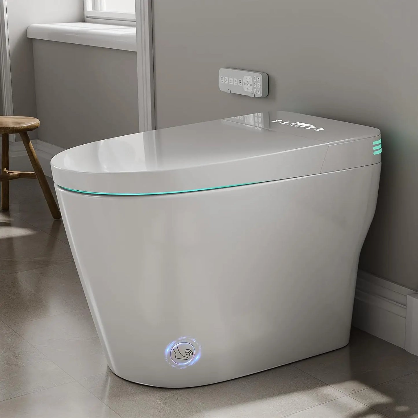Elongated Tankless Smart Toilet With Bidet And Automatic Flush