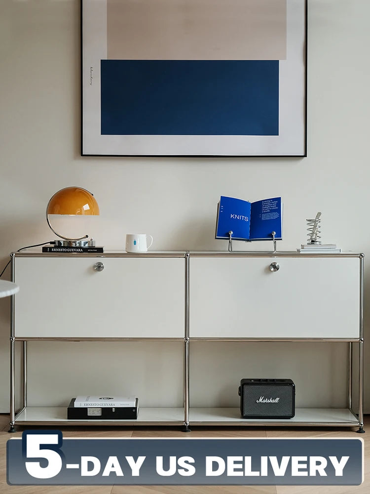 Bigcityfur Tv Stand Storage Cabinet Corner Metal Living Room Furniture