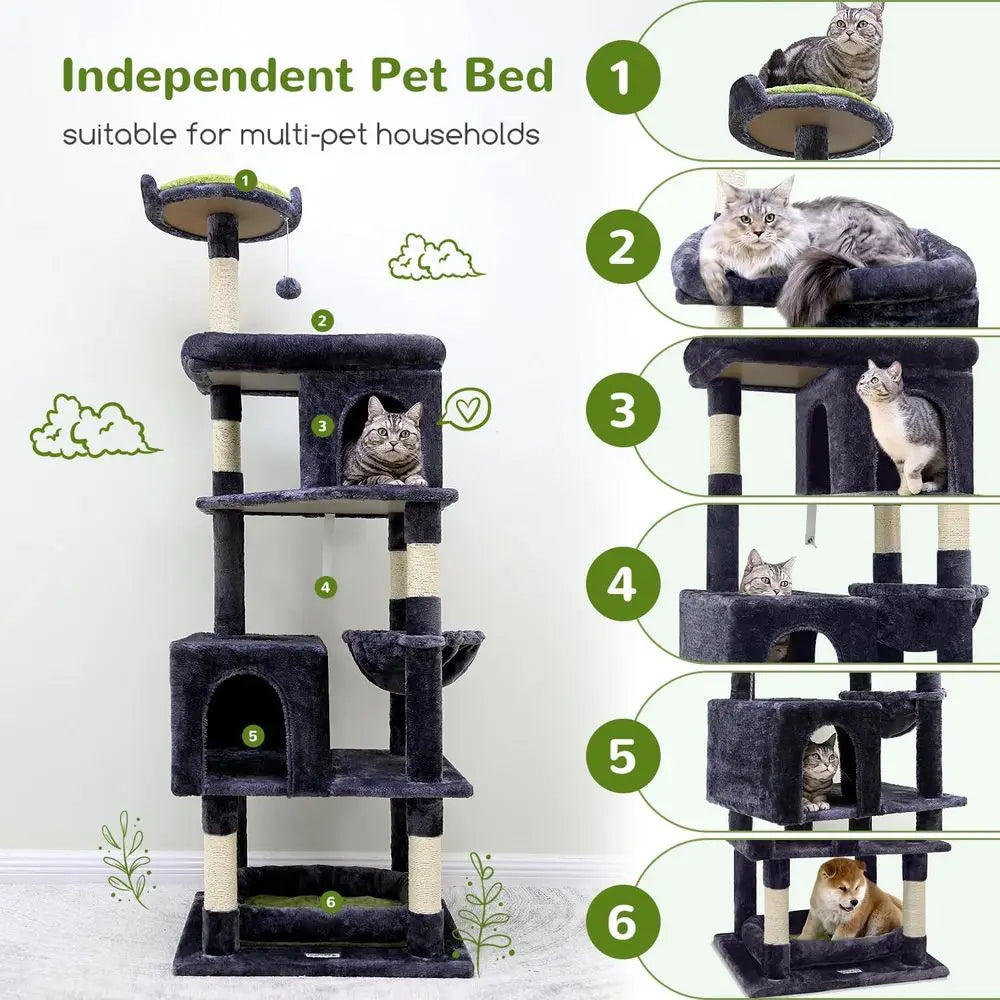 Heavy Duty Cat Tree Large Cats Durable Indoor Cat Tower
