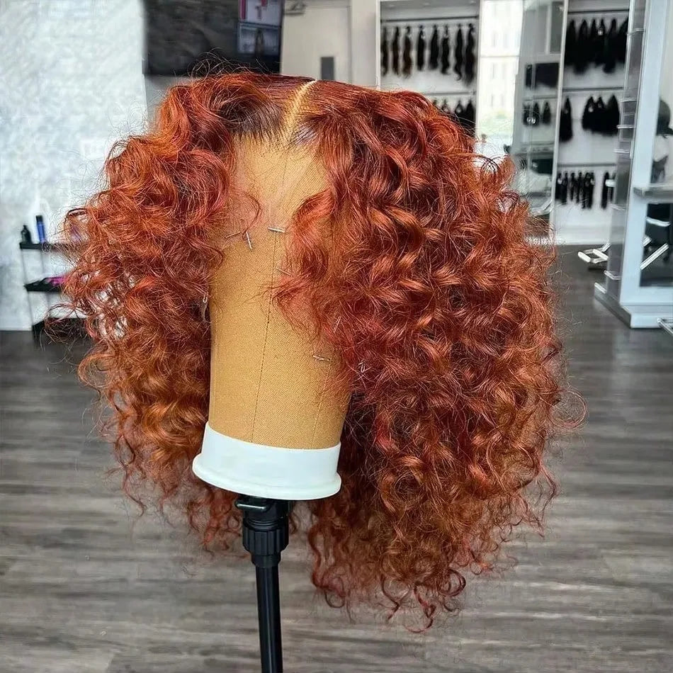 UVEOUS Remy Human Hair Deep Wave Lace Front Bob Wig