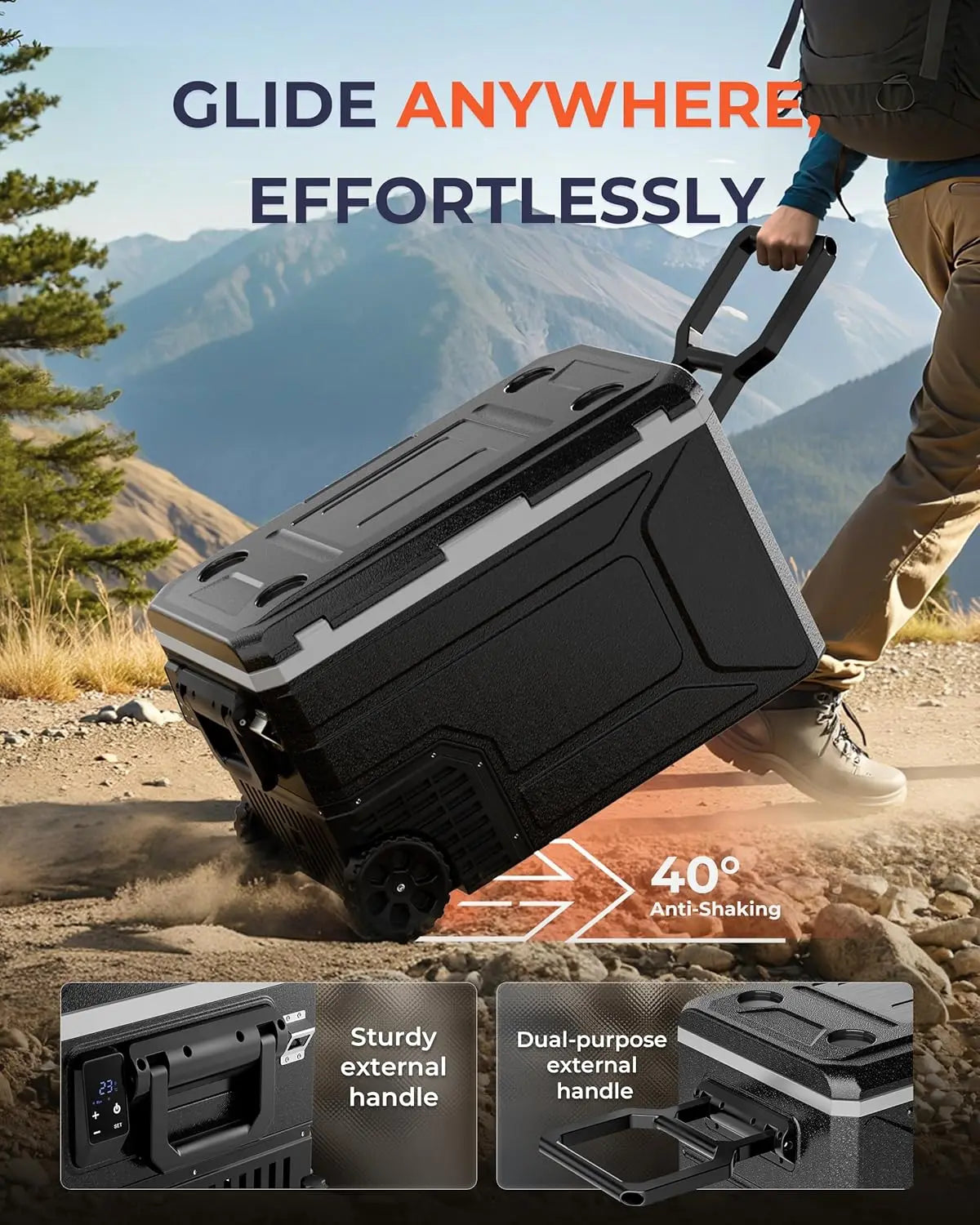 12V Portable Refrigerator Freezer For Vehicles 12V 24V DC AC