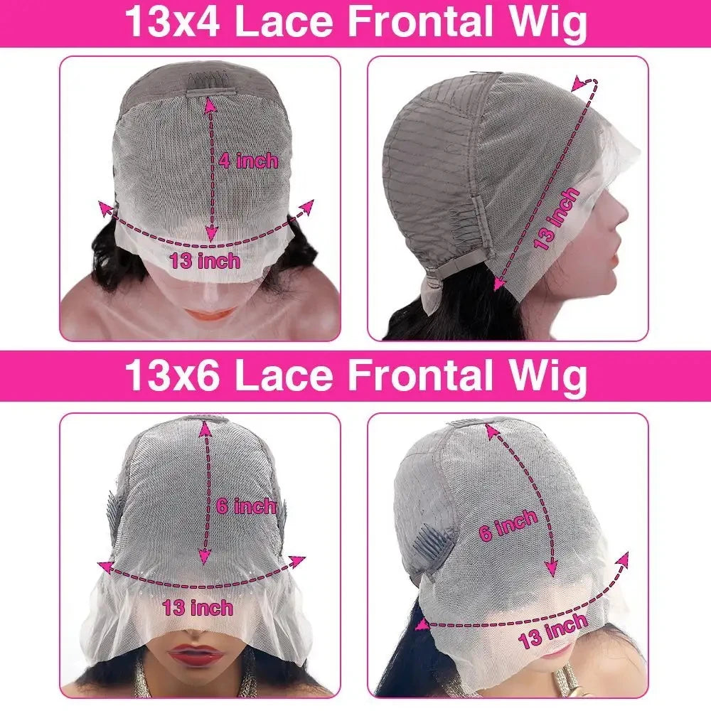 Larhali Remy Hair Body Wave Wig With HD Transparent Lace Frontal