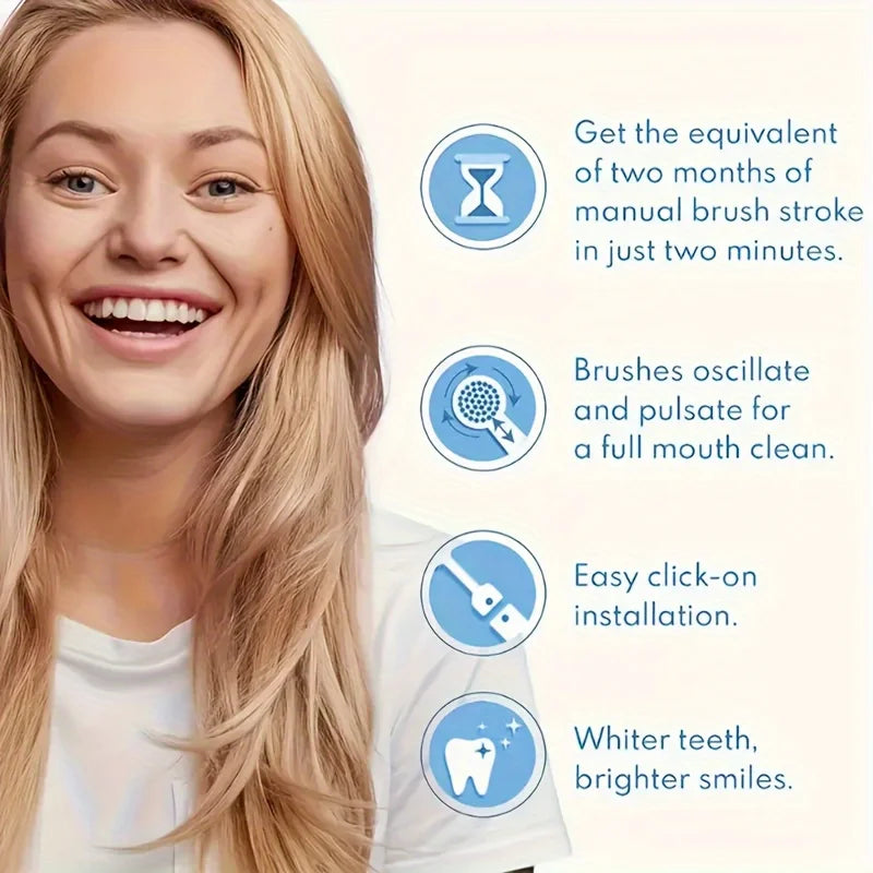 Electric Rotary Toothbrush With Timer USB Rechargeable