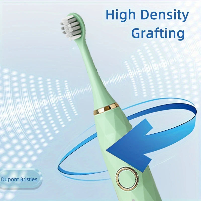 Electric Rotary Toothbrush With Timer USB Rechargeable Waterproof