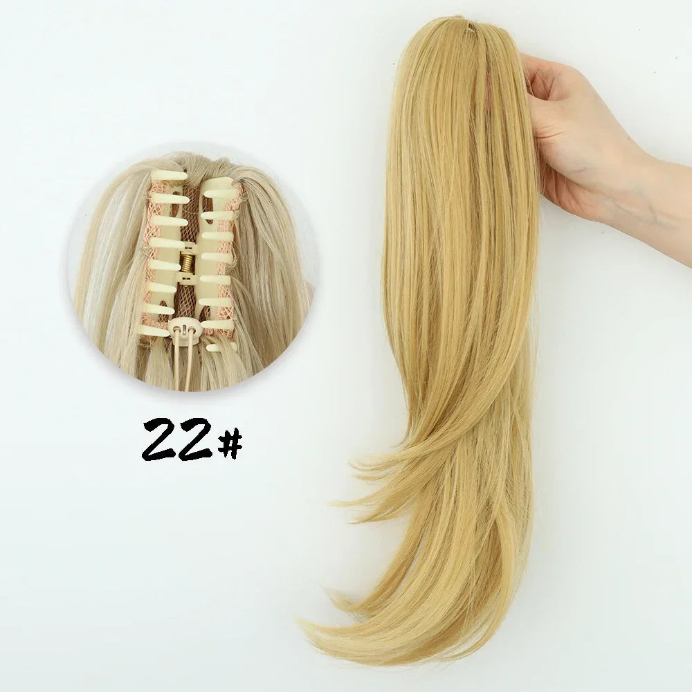 AZQUEEN Synthetic Claw Clip Ponytail Hair Extension Wavy Heat Resistant