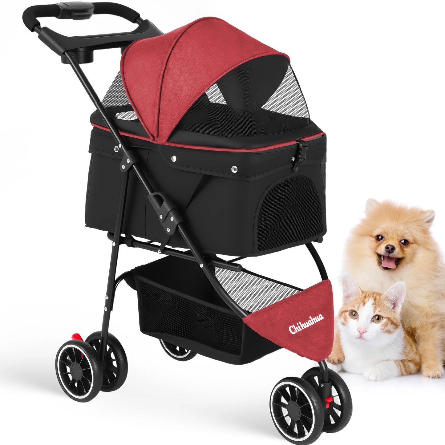 CHIHUAHUA 3 in 1 Pet Stroller With Removable Carrier