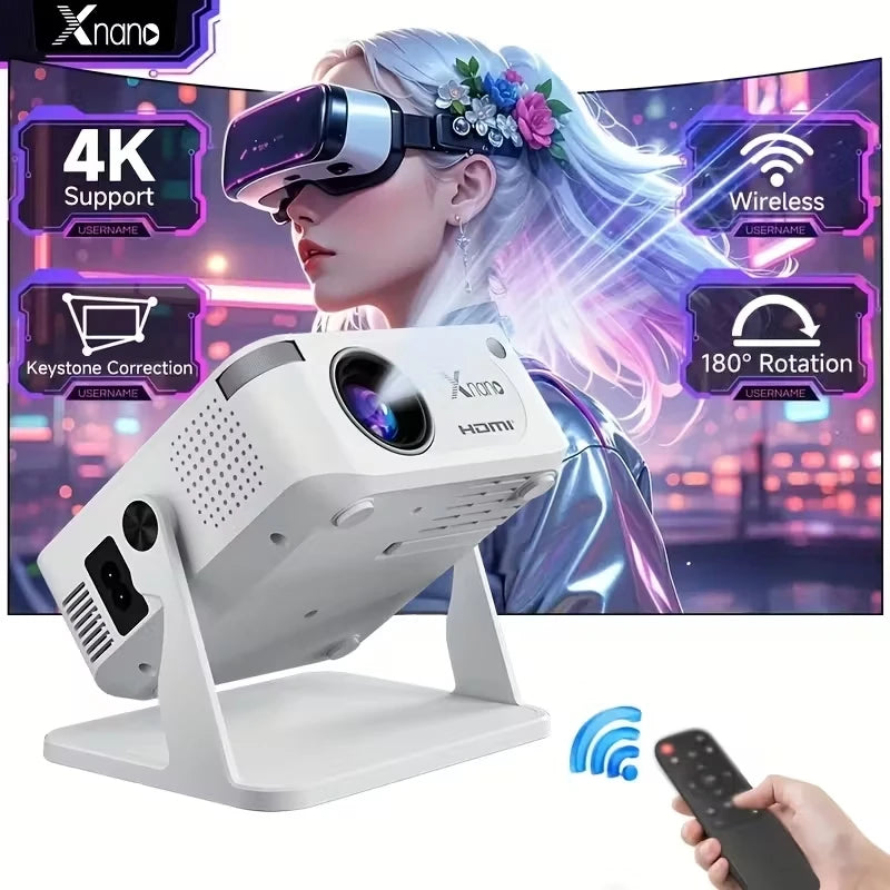 XNANO HA109 Mini Projector Android WiFi BT 5.0 Home Cinema