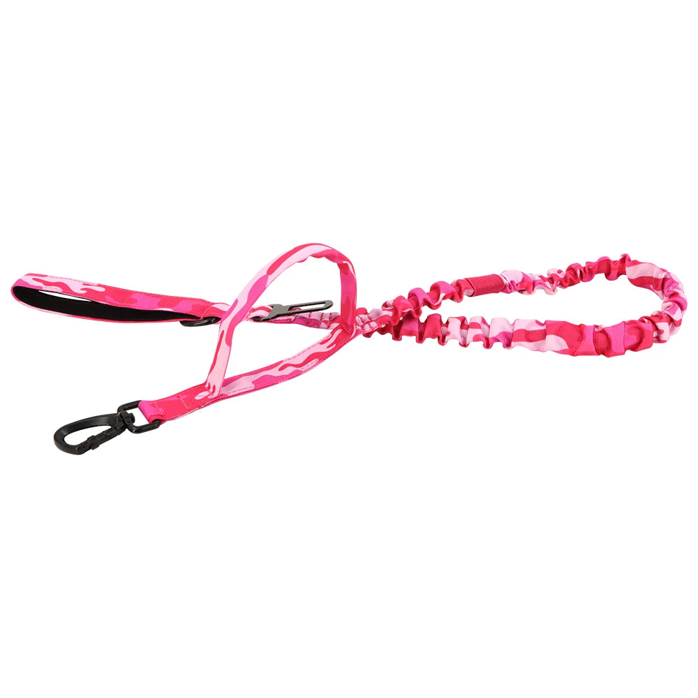 PETRAVELCN Military Dog Leash Adjustable Quick Release Dual Handle