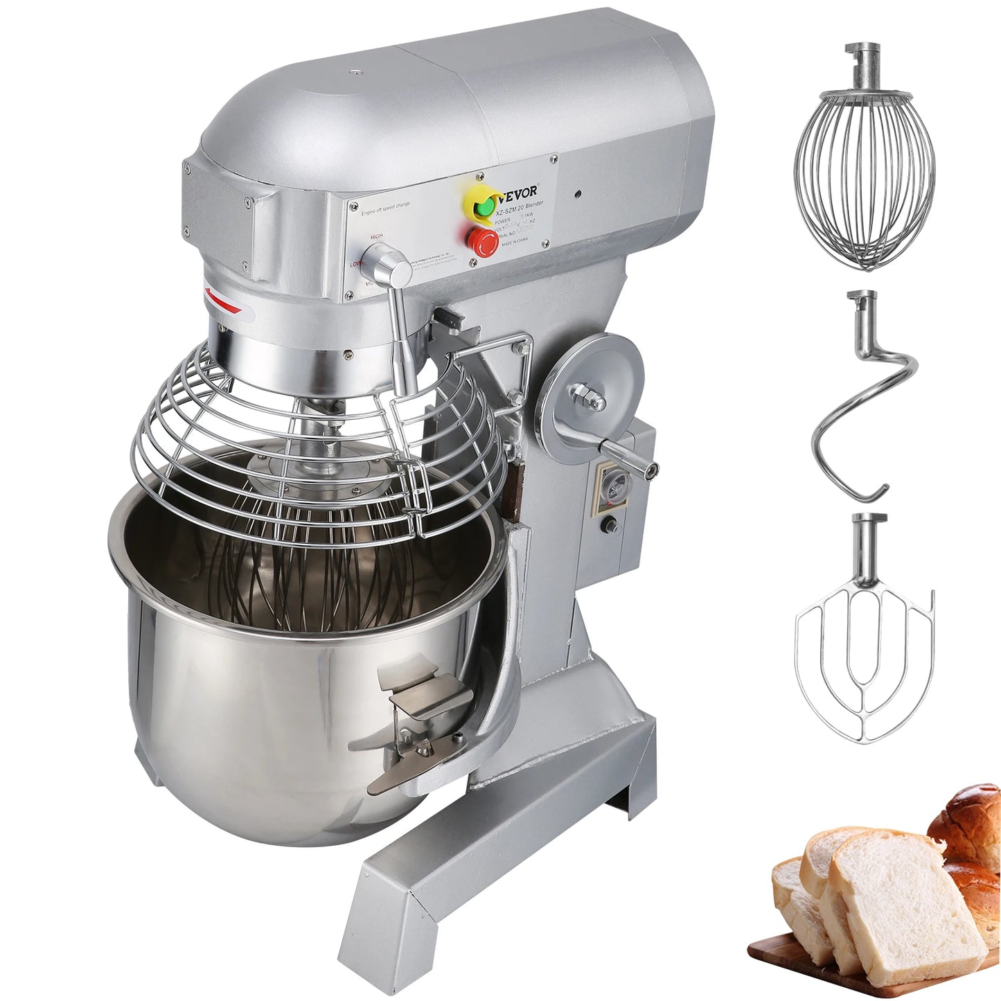 SucceBuy Electric Dough Machine Stainless Steel Mixer