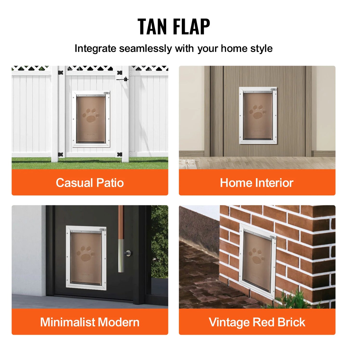 SucceBuy Pet Door Replacement Flap Magnetic Strip Weatherproof Thickened PVC