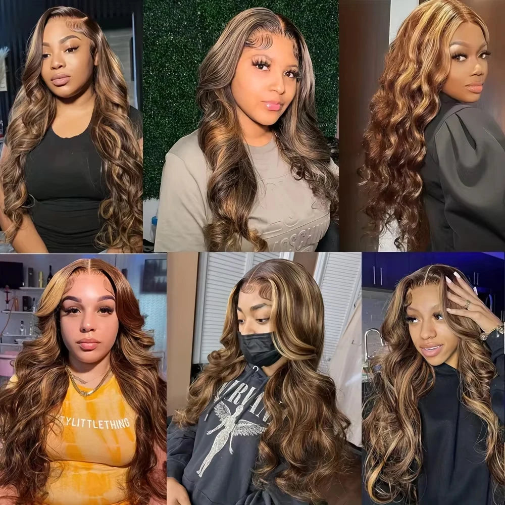Larhali Remy Hair Body Wave Wig With HD Transparent Lace Frontal