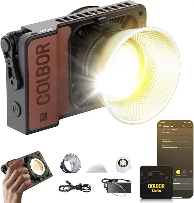 COLBOR Portable Pocket LED Light W60 W100 For Outdoor Shooting