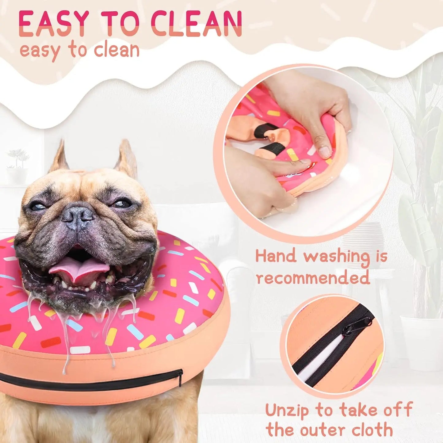 Inflatable Dog Cone Collar Alternative for Postoperative Recovery