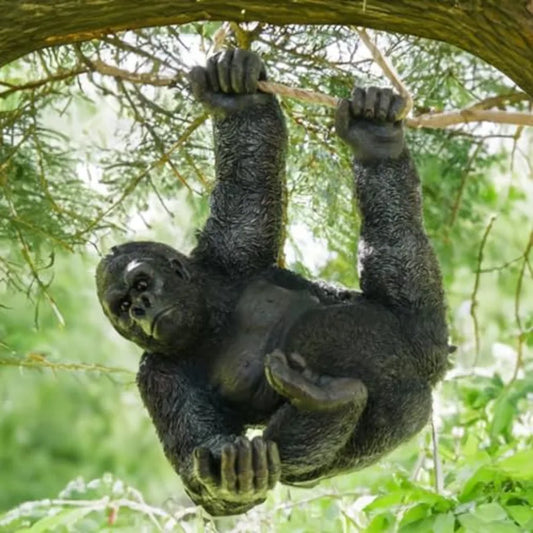 Hanging Gorilla Outdoor Decor Resin Monkey Statue On Rope