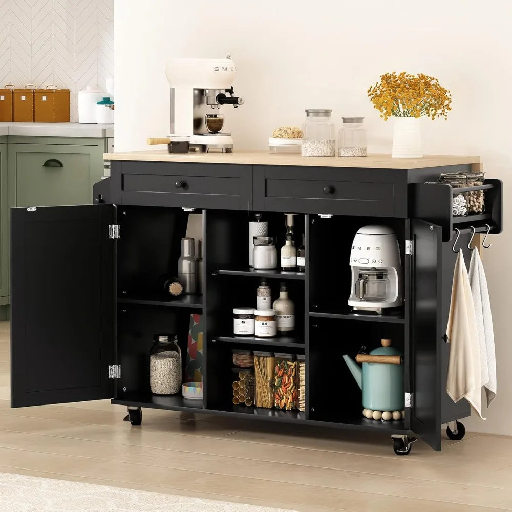 Kitchen Island On Wheels With Drop Leaf Countertop