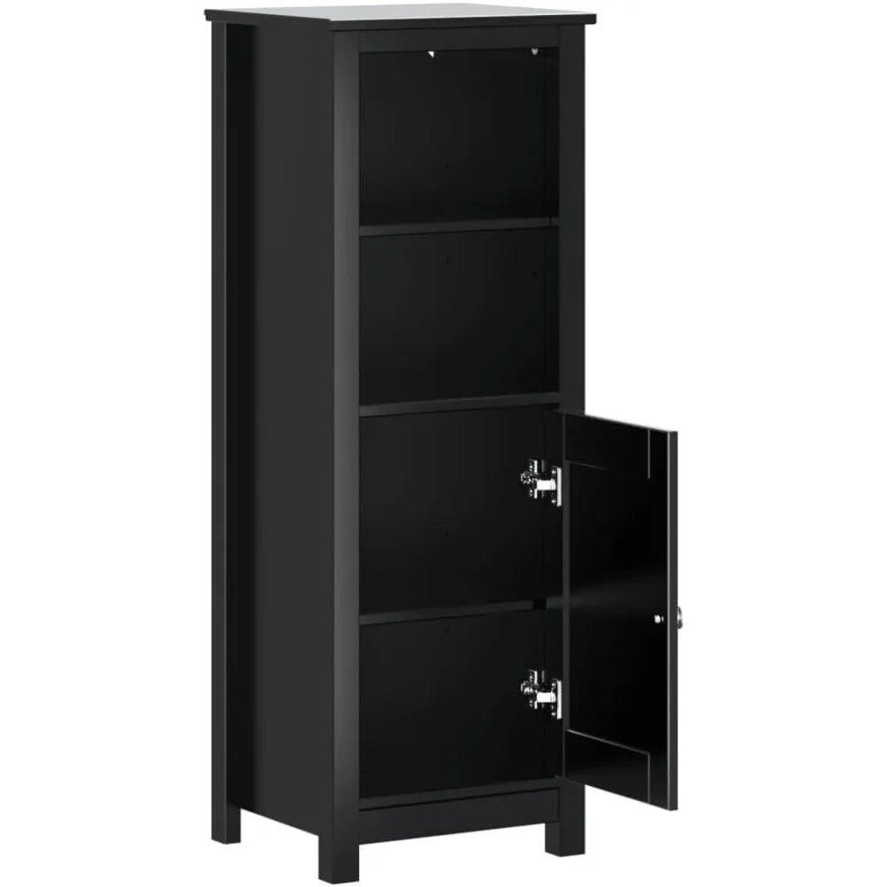 Solid Pine Wood Free Standing Bathroom Cabinet Organizer