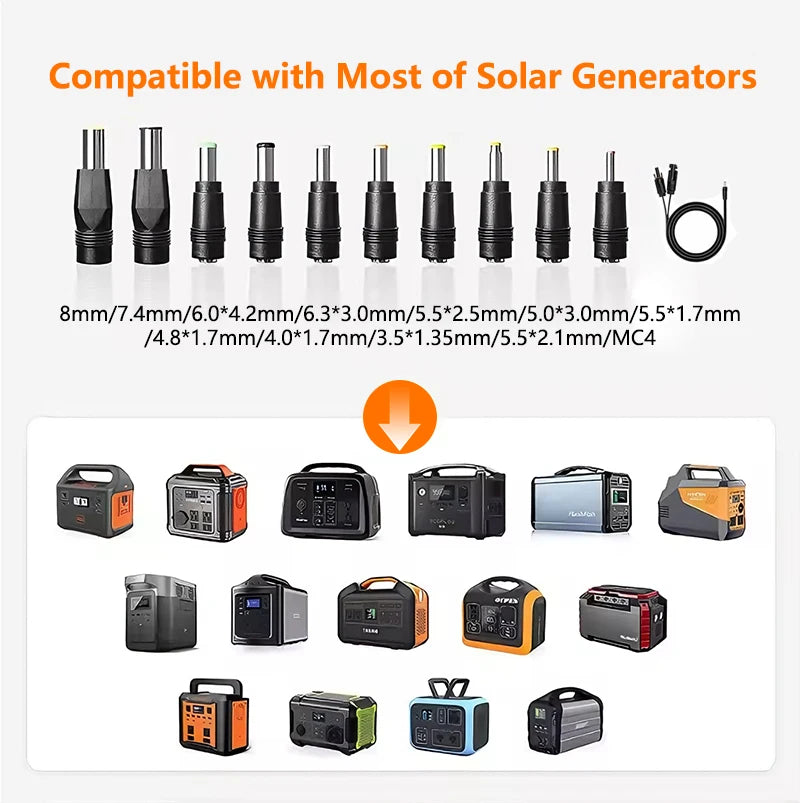 CHUBAN 200W Portable Solar Panel Kit Foldable IP68 Waterproof For RV Camping