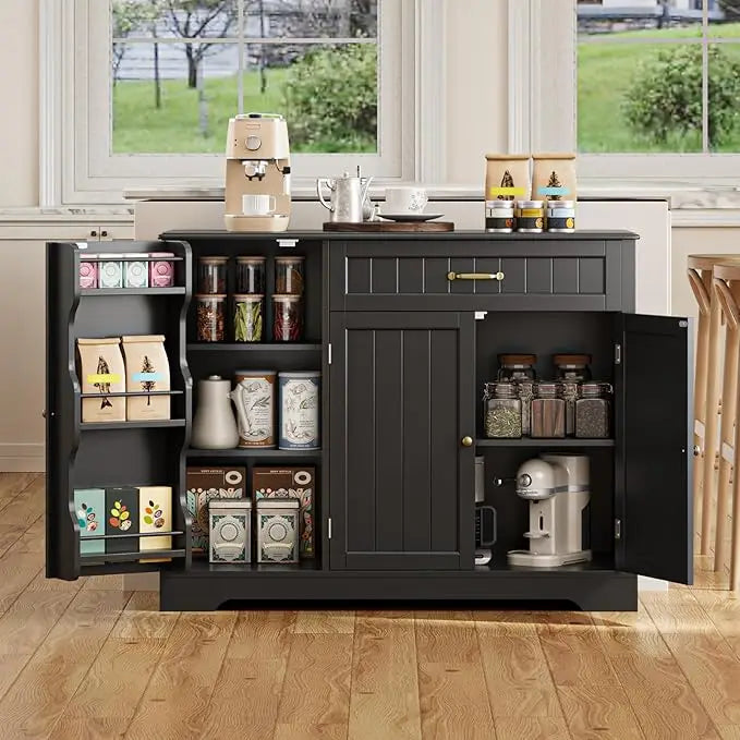 MOYU Kitchen Coffee Bar Cabinet With Storage And Drawers