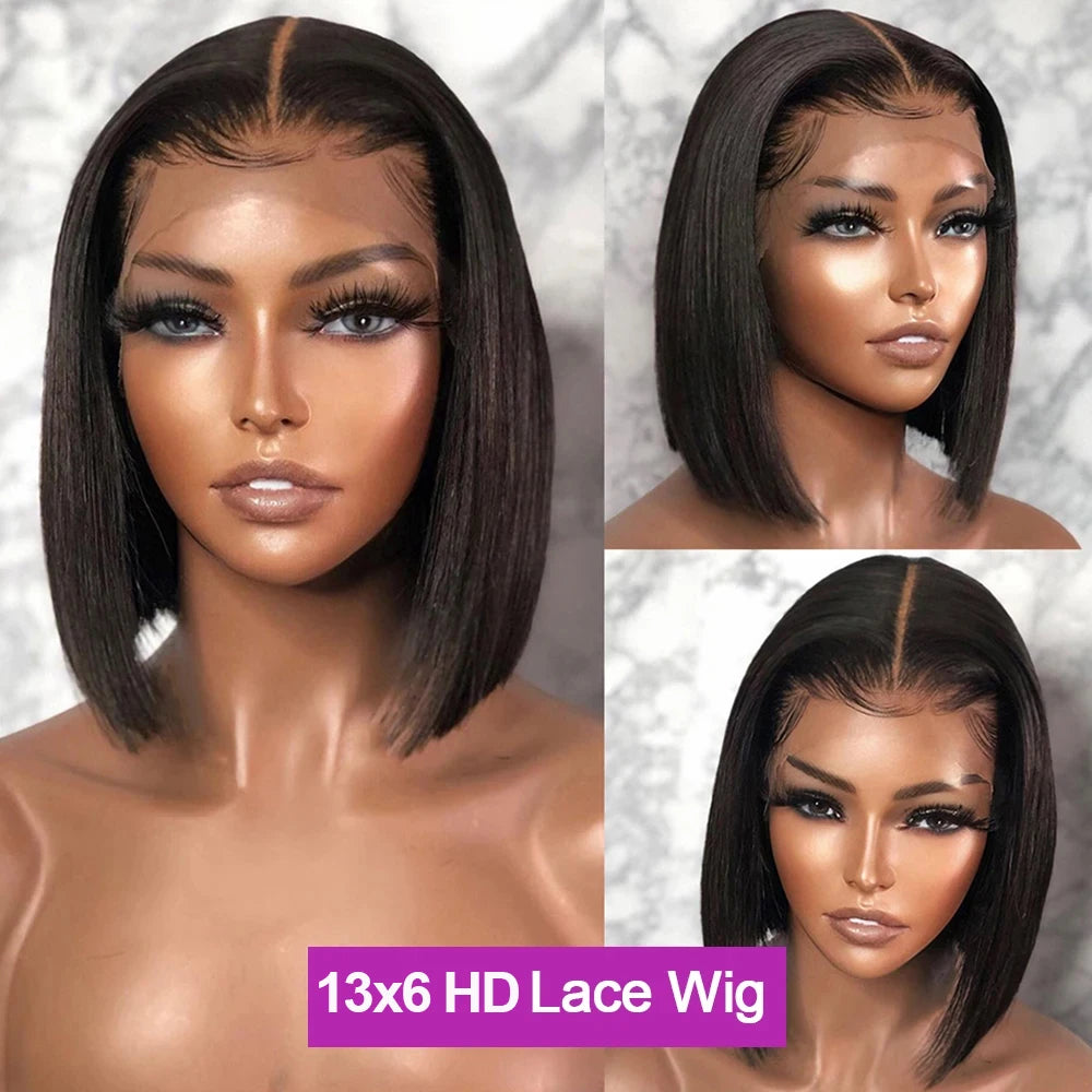 HJ WEAVE BEAUTY Short Bob Wig HD Lace Front