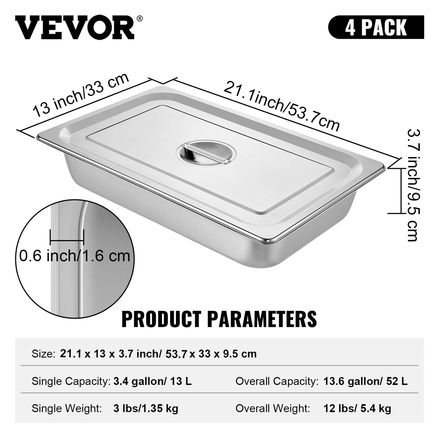 Succebuy Buffet Chafing Dishes With Gastronorm Pans Stainless Steel