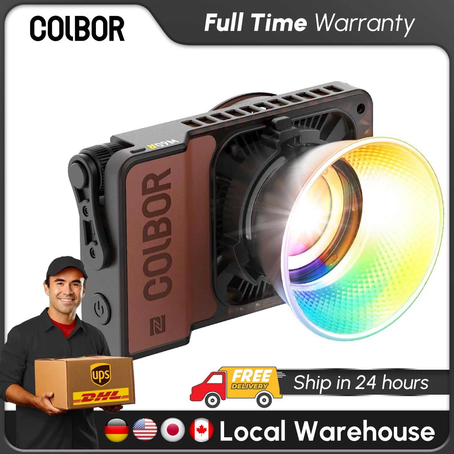 COLBOR Portable Pocket LED Light W60 W100 For Outdoor Shooting