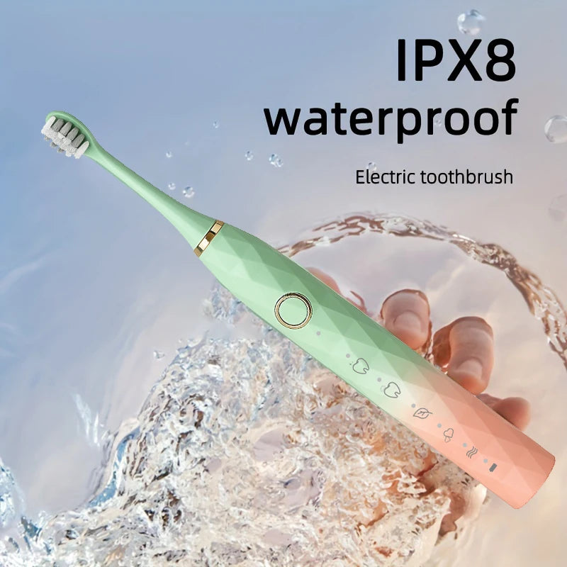 Electric Rotary Toothbrush With Timer USB Rechargeable Waterproof