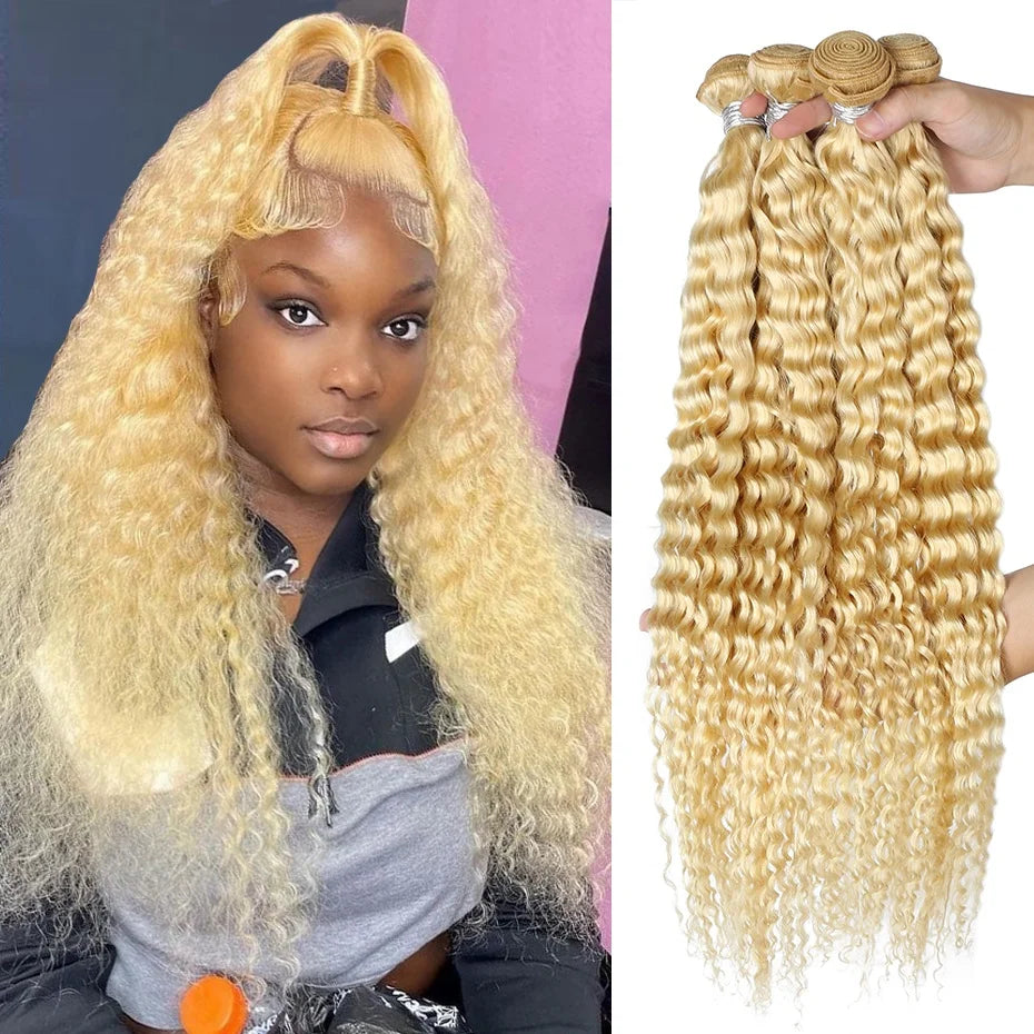 Lalabobo Deep Wave Brazilian Remy Human Hair Bundles