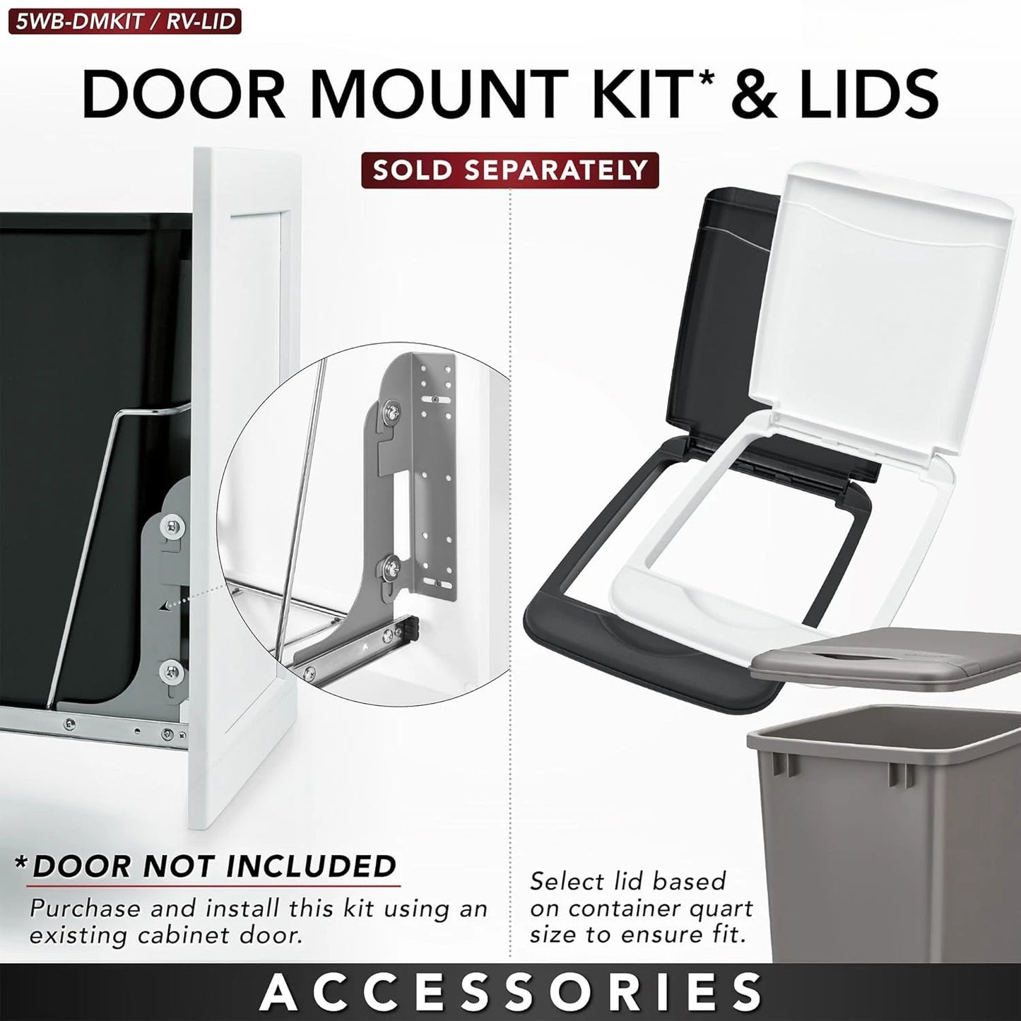 Double Pullout Trash Can For Kitchen Cabinets Full Extension Slides