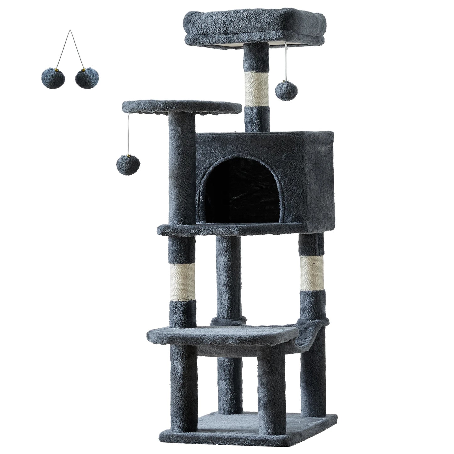 JHK Cat Tree Tower for MultiCat Homes with Sisal Posts