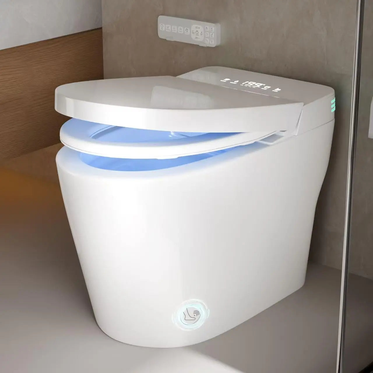 Elongated Tankless Smart Toilet With Bidet And Automatic Flush