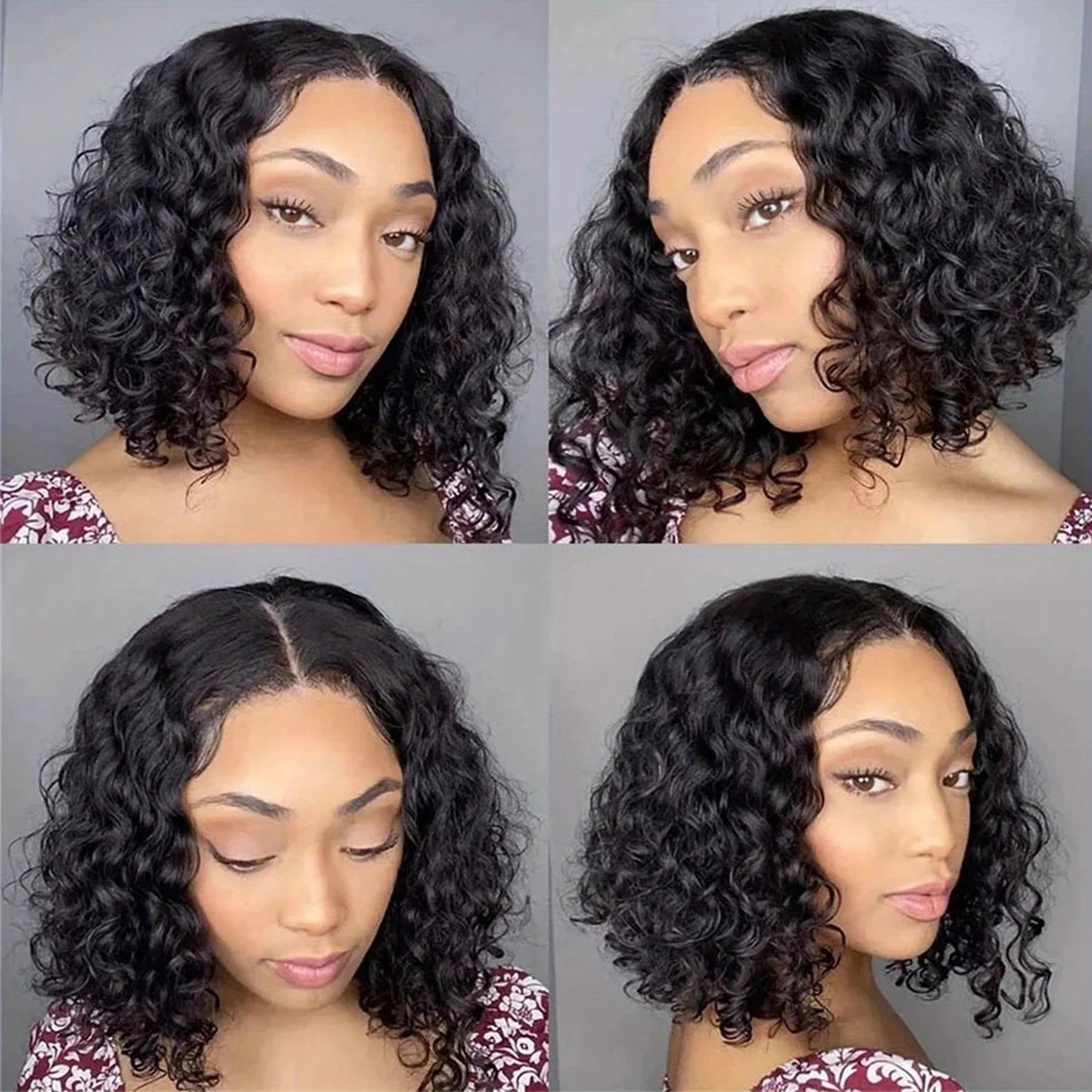 Fiumer Burmese Deep Wave Lace Front Human Hair Wig