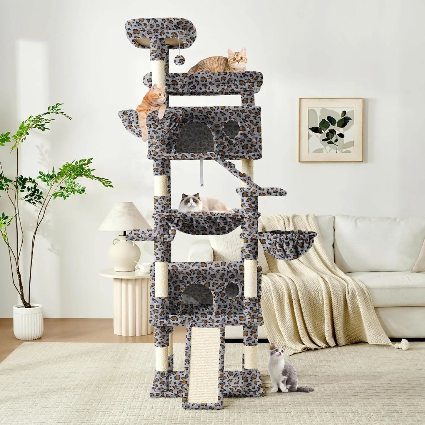 Cat Tree Tower With Scratching Posts Perches And Caves