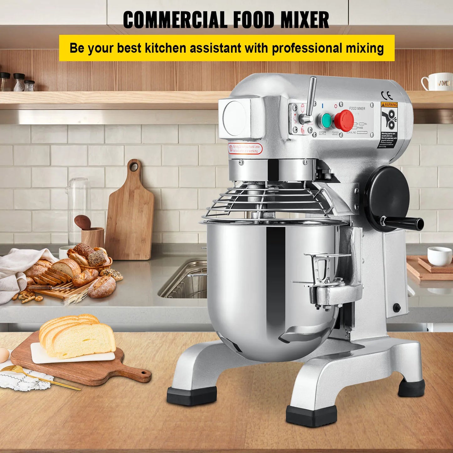 SucceBuy Electric Dough Machine Stainless Steel Mixer