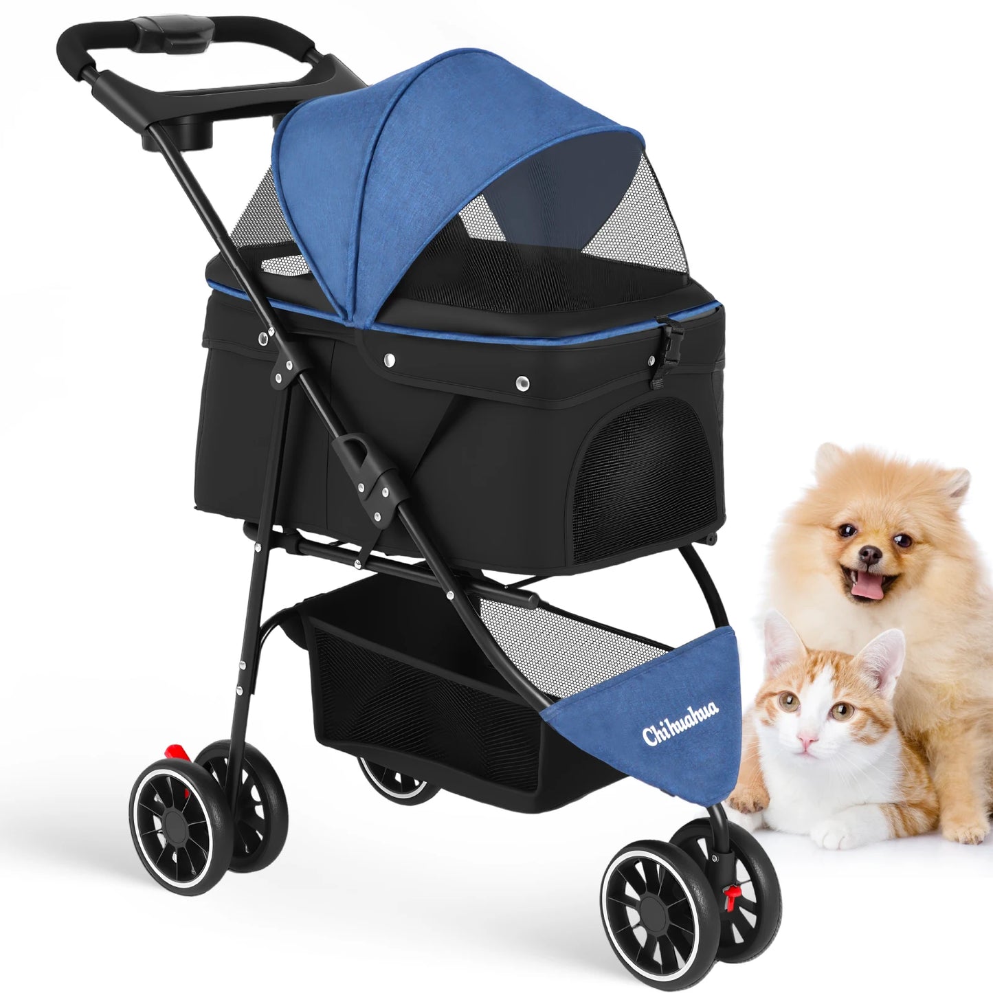 CHIHUAHUA 3 in 1 Pet Stroller With Removable Carrier