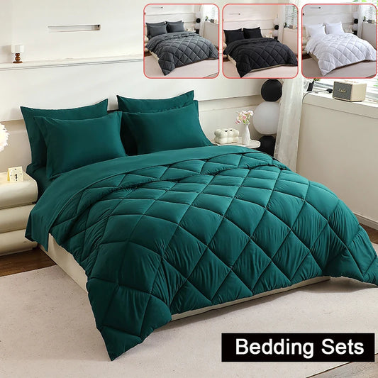 EasYum 7Piece Bedding Set Quilt Comforter and Sheets