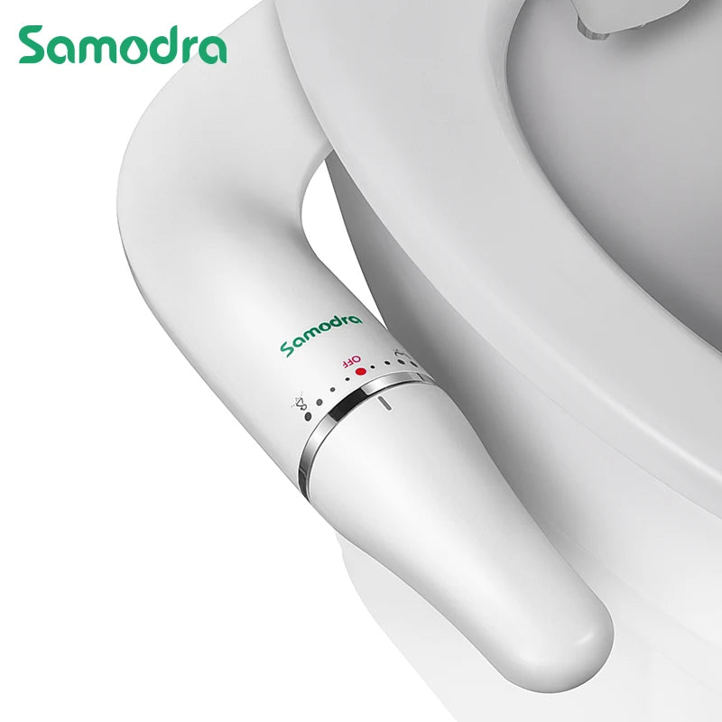 SAMODRA Ultra Slim Bidet Toilet Seat Attachment With Adjustable Water Pressure