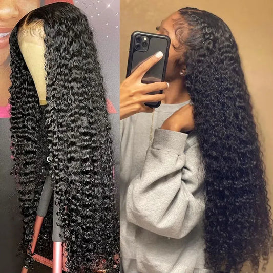 UVEOUS Deep Wave Lace Front Premium Remy Human Hair Wig