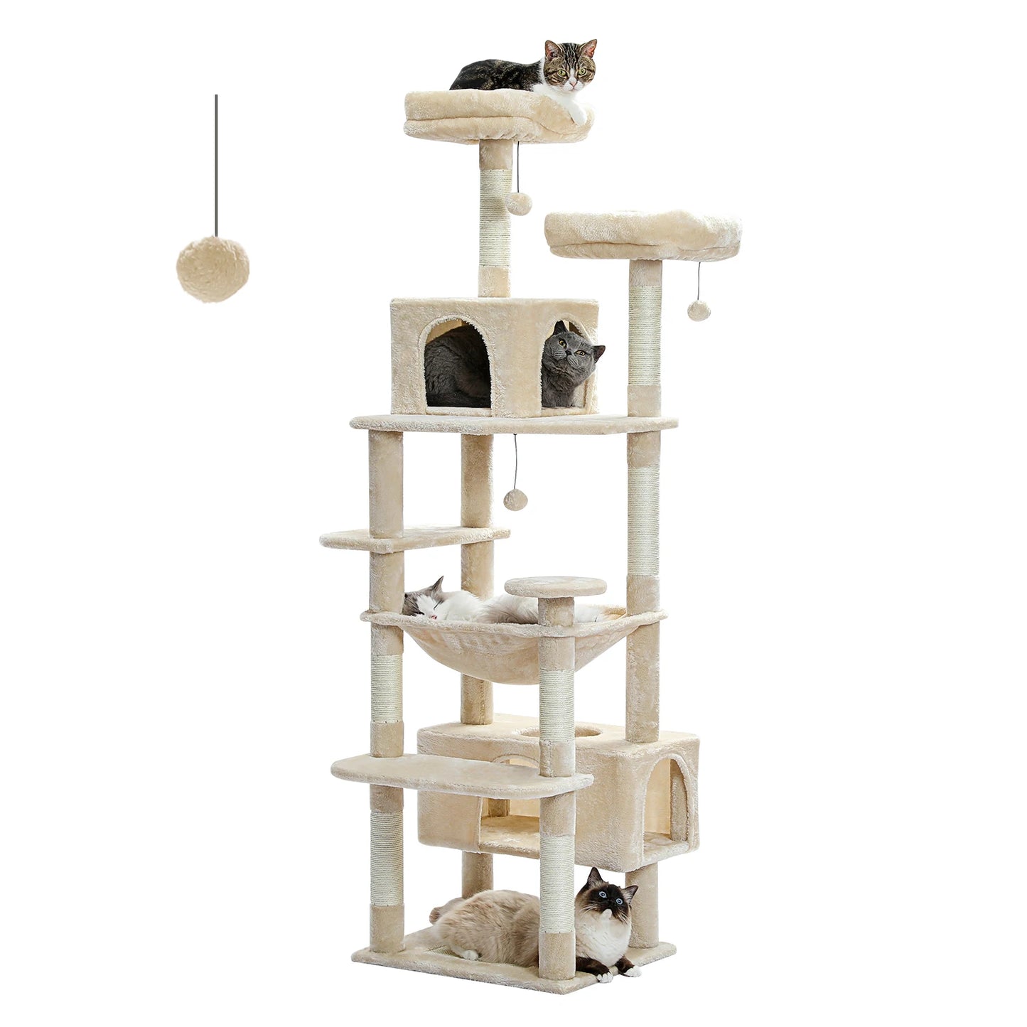 PAWZ Road Large Cat Tree Tower With Sisal Scratching Posts