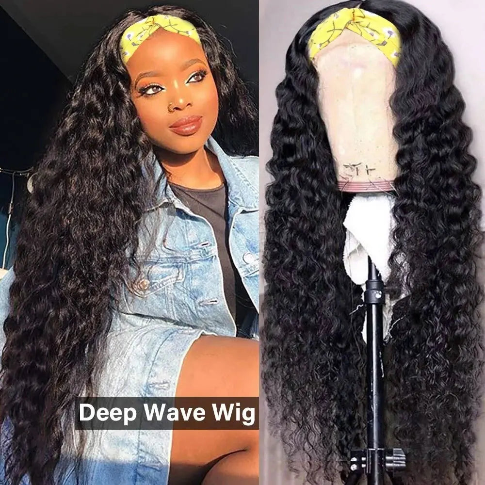 BUNGIOL Jerry Curly Half Wig Human Hair Clip In Glueless