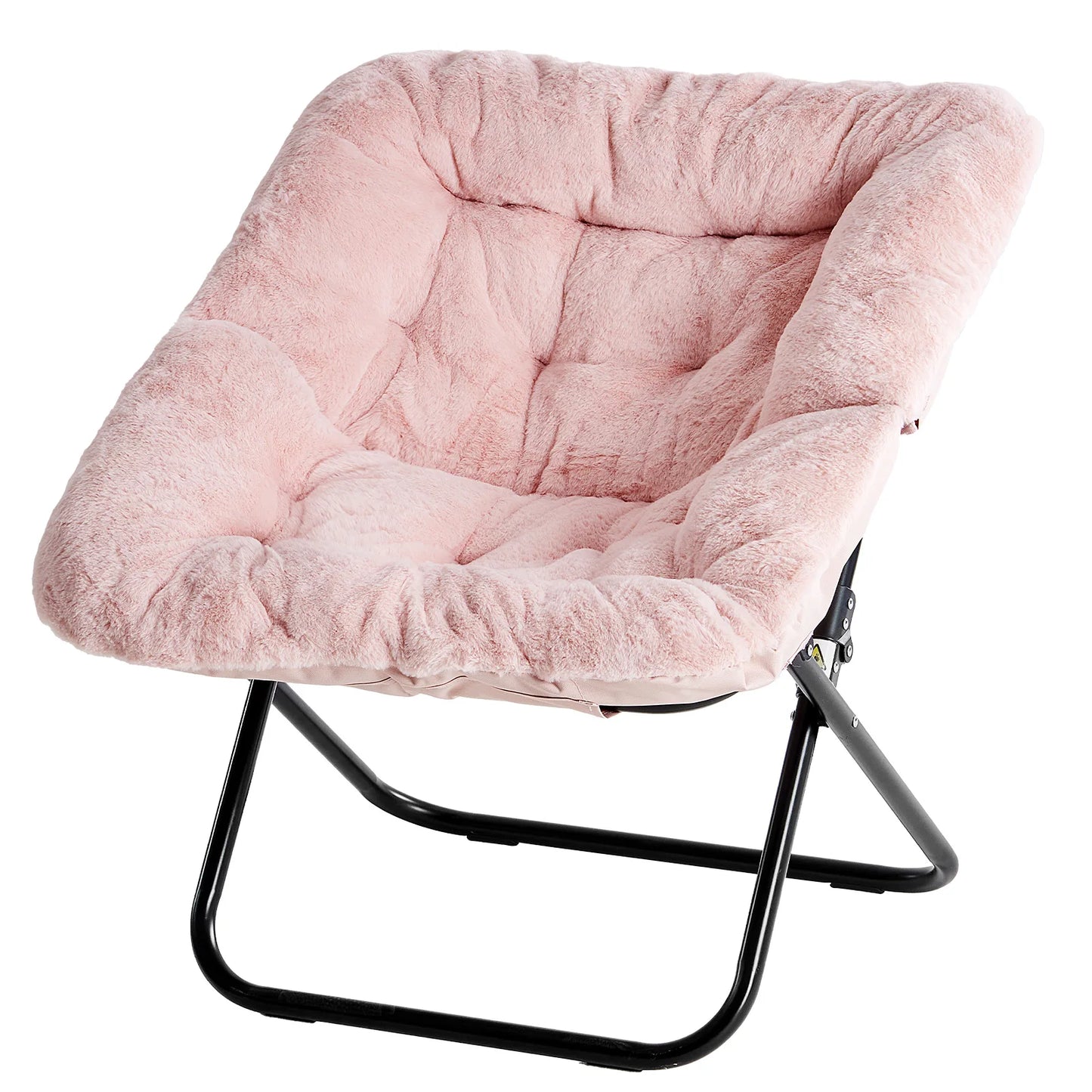 JHK Cozy Saucer Chair With Soft Faux Fur Padded Seat