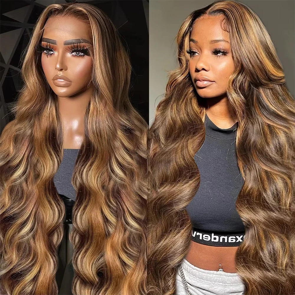 Larhali Remy Hair Body Wave Wig With HD Transparent Lace Frontal