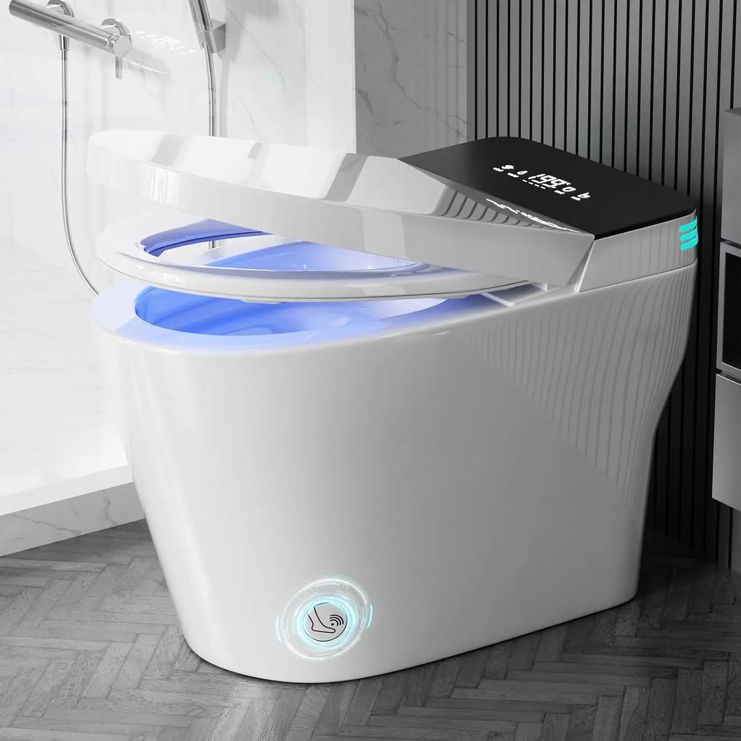 Elongated Tankless Smart Toilet With Bidet And Automatic Flush