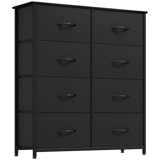 8 Drawer Fabric Dresser With Storage Bins For Living Room Organizer