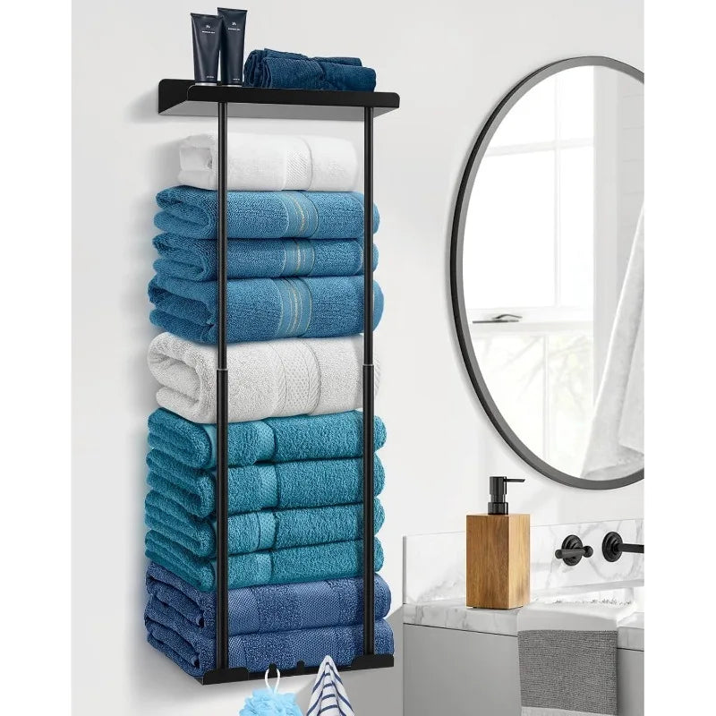 Stainless Steel Wall Mounted Towel Rack Double Arm