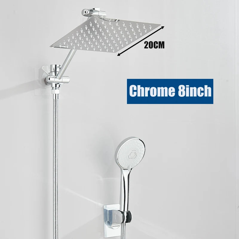 Dfrkjhre Concealed Shower Set With Rainfall Head And Long Hose