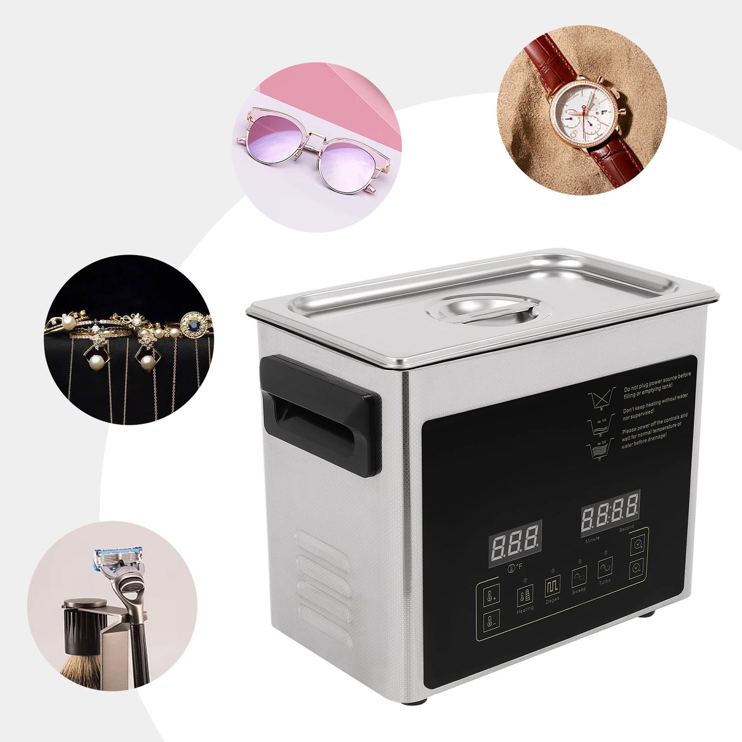 Ultrasonic Jewelry And Glasses Cleaning Machine With Dual Frequency