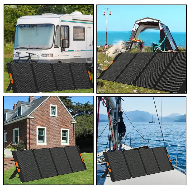 CHUBAN 200W Portable Solar Panel Kit Foldable IP68 Waterproof For RV Camping